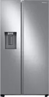 Samsung - 22 cu. ft. Side-by-Side Counter Depth Smart Refrigerator with All-Around Cooling - Stainless Steel
