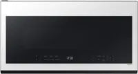Samsung - Bespoke 2.1 Cu. Ft. Over-the-Range Microwave with Sensor Cooking and Wi-Fi Connectivity - White Glass