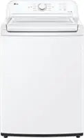 LG - 4.3 Cu. Ft. High-Efficiency Top Load Washer with SlamProof Glass Lid - White